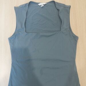 H&M Sleeveless Square Neck Tank Top – Sage Green Size Small